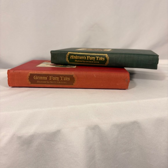 Grosset & Dunlap Other - Vintage 1945 Grimms & Andersen Fairy Tales Grosset Dunlap Illustrated Set Szyk